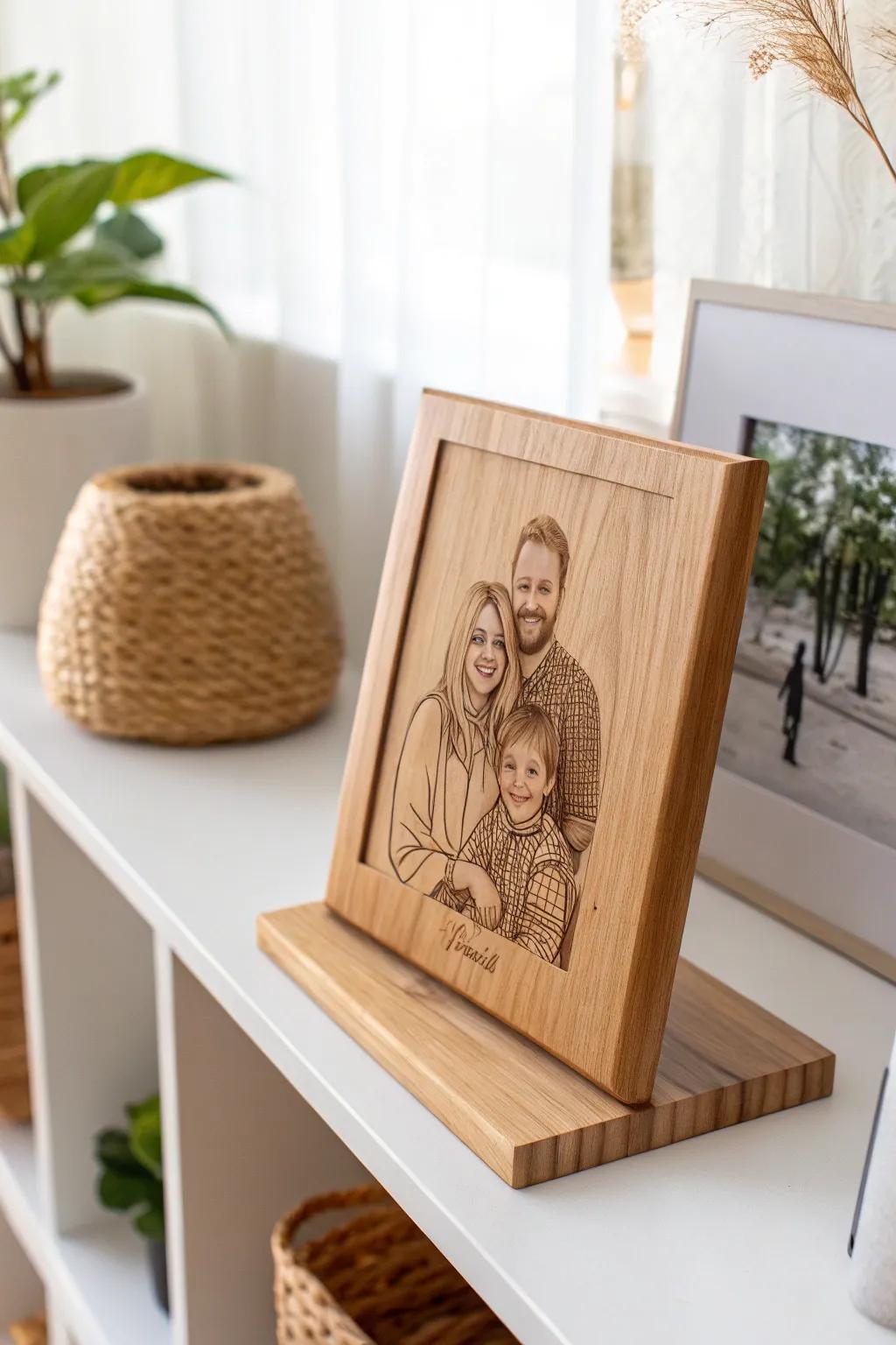 Capture memories with elegance: Personalized laser-engraved wooden plaques.