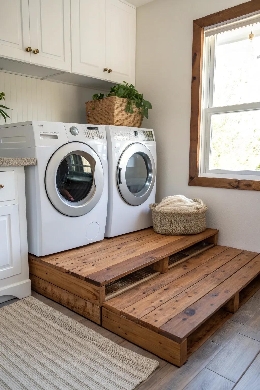 Elevate your laundry experience with a touch of rustic elegance. 🌿✨