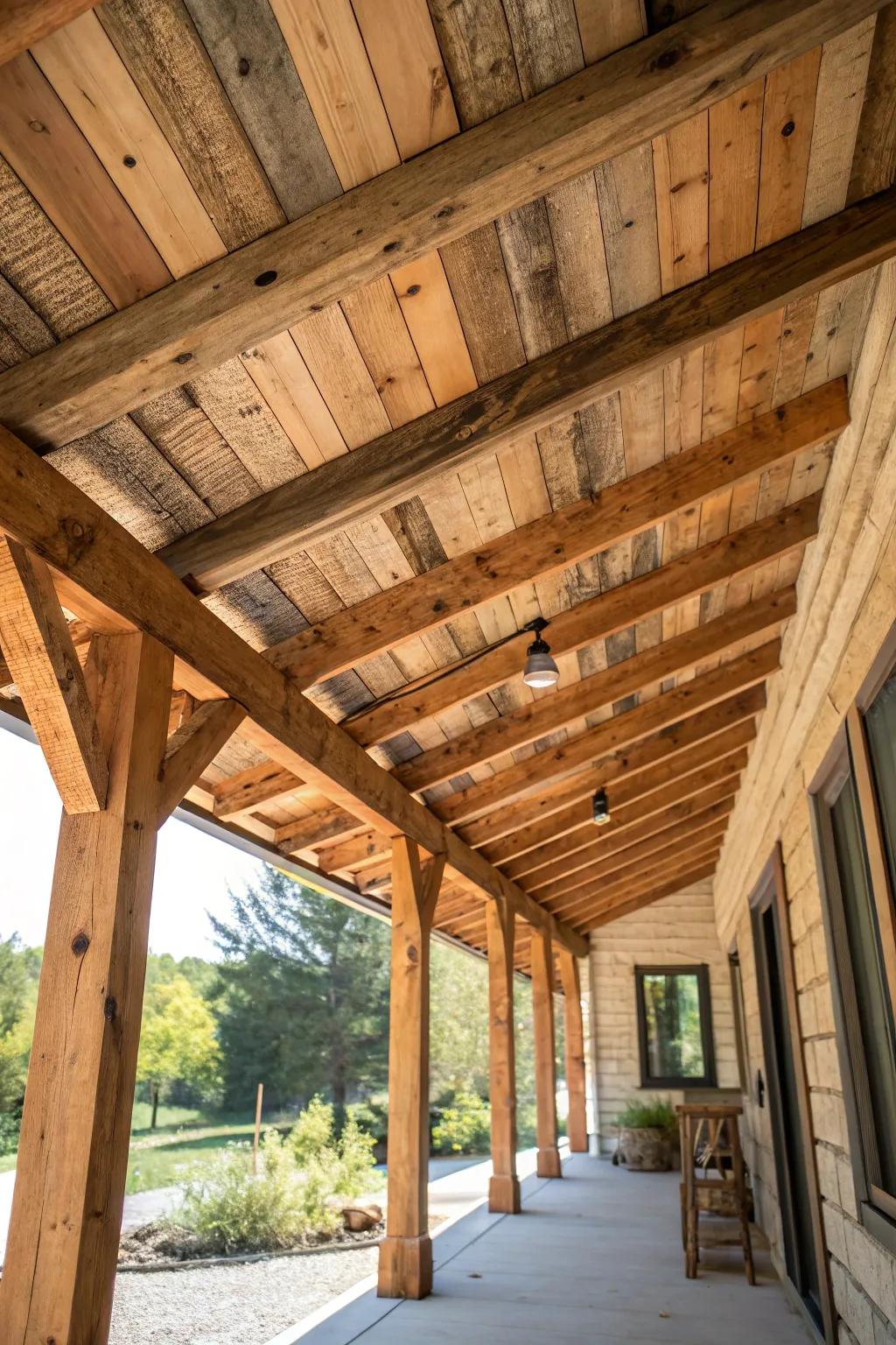 Unwind under the rustic charm of handcrafted wood.