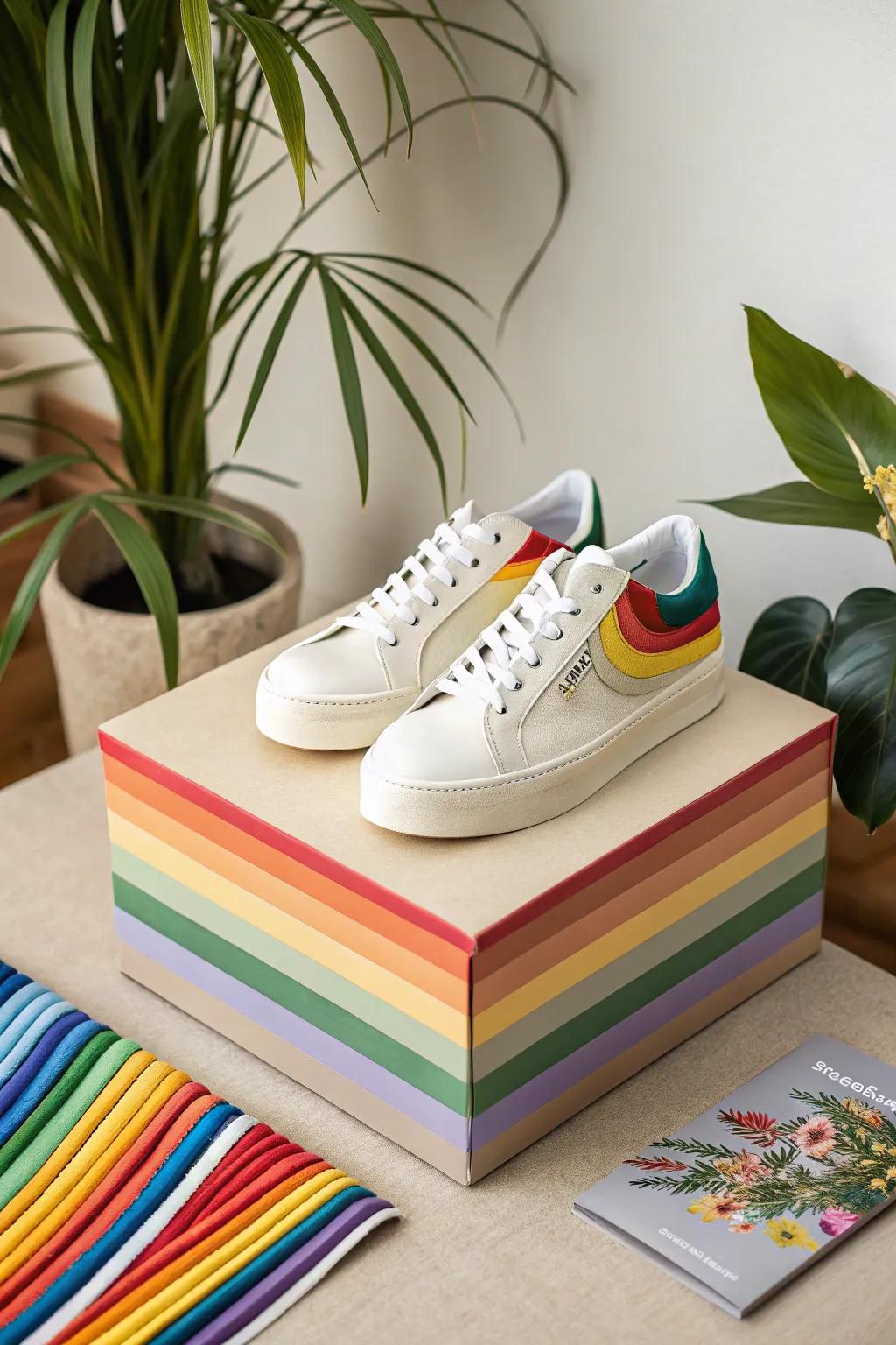 Craft your own magical moment with a rainbow shoebox trap, where minimalist elegance meets playful charm.