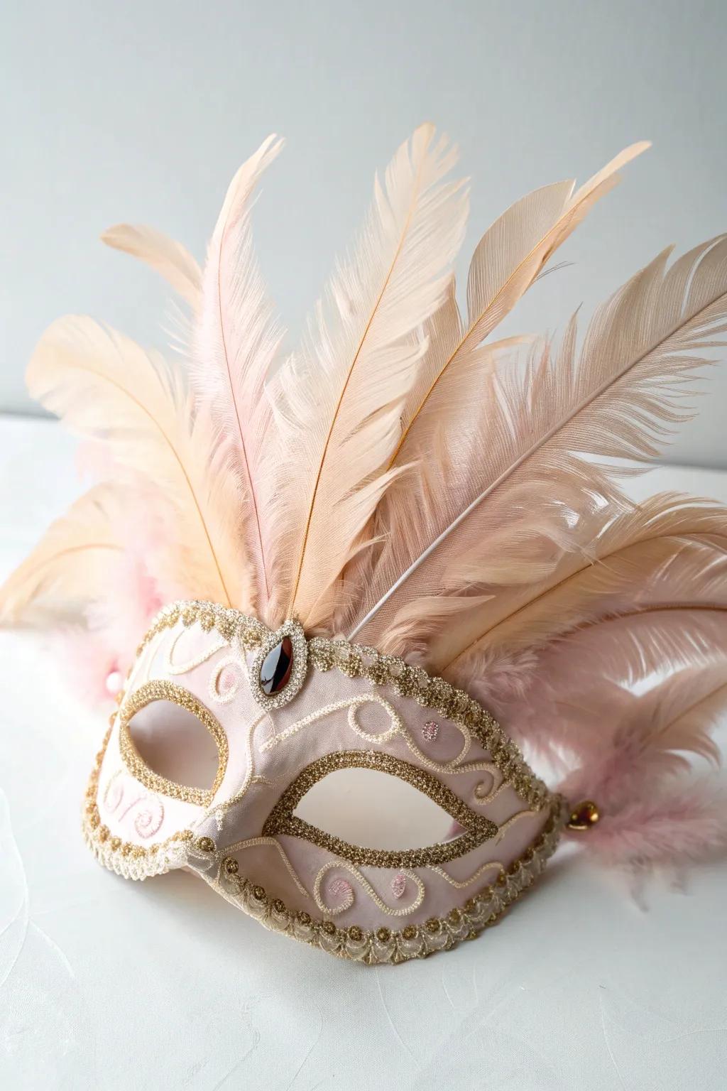 Embrace the Whimsy: A Feathered Fantasy Mask for a Touch of Mardi Gras Magic