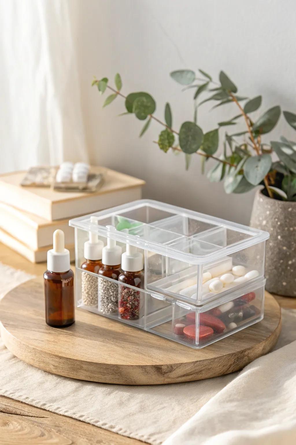 Effortless organization with a touch of elegance - see your essentials at a glance.