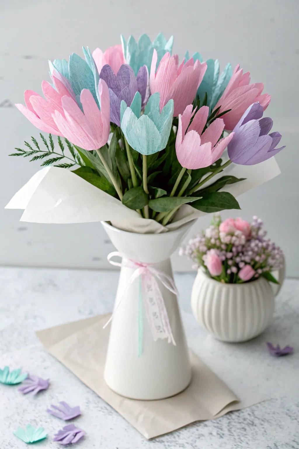 Capture tiny hands forever with this charming handprint flower bouquet, a perfect Mother’s Day keepsake.