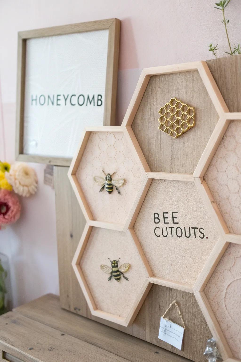 Buzz into positivity with a bee-inspired bulletin board that blends Scandinavian minimalism with Boho charm.