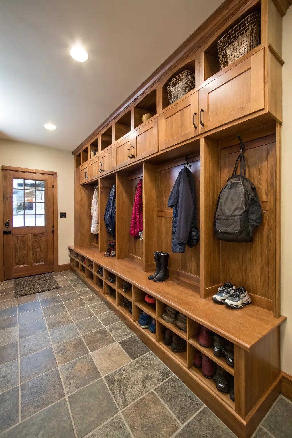 Custom-built storage keeps everything in its place.
