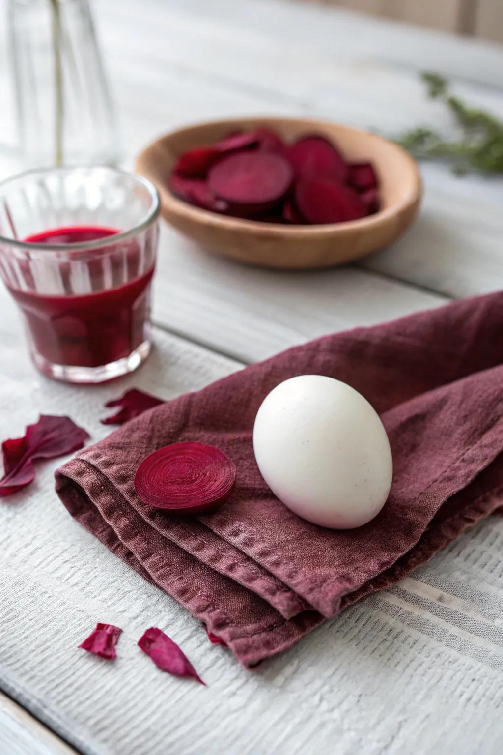 Transform your Easter eggs into stunning red gems with the natural beauty of beets.