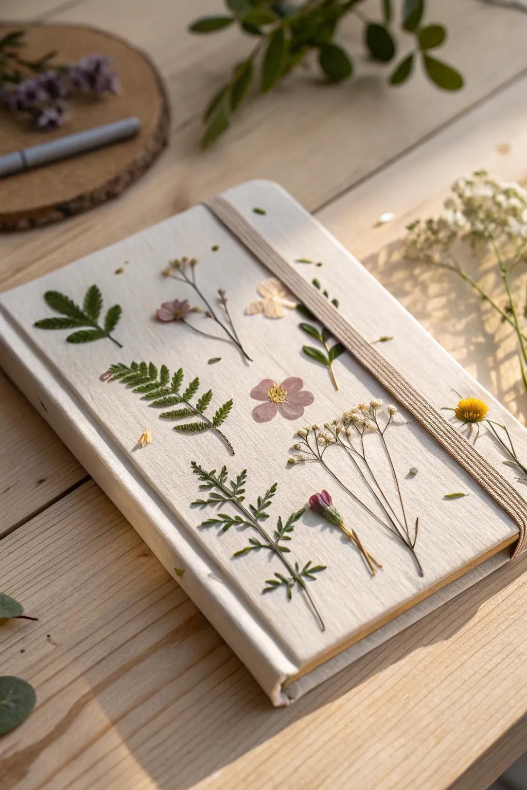 Embrace nature's elegance with a touch of minimalism. Transform your notebook into a botanical masterpiece.
