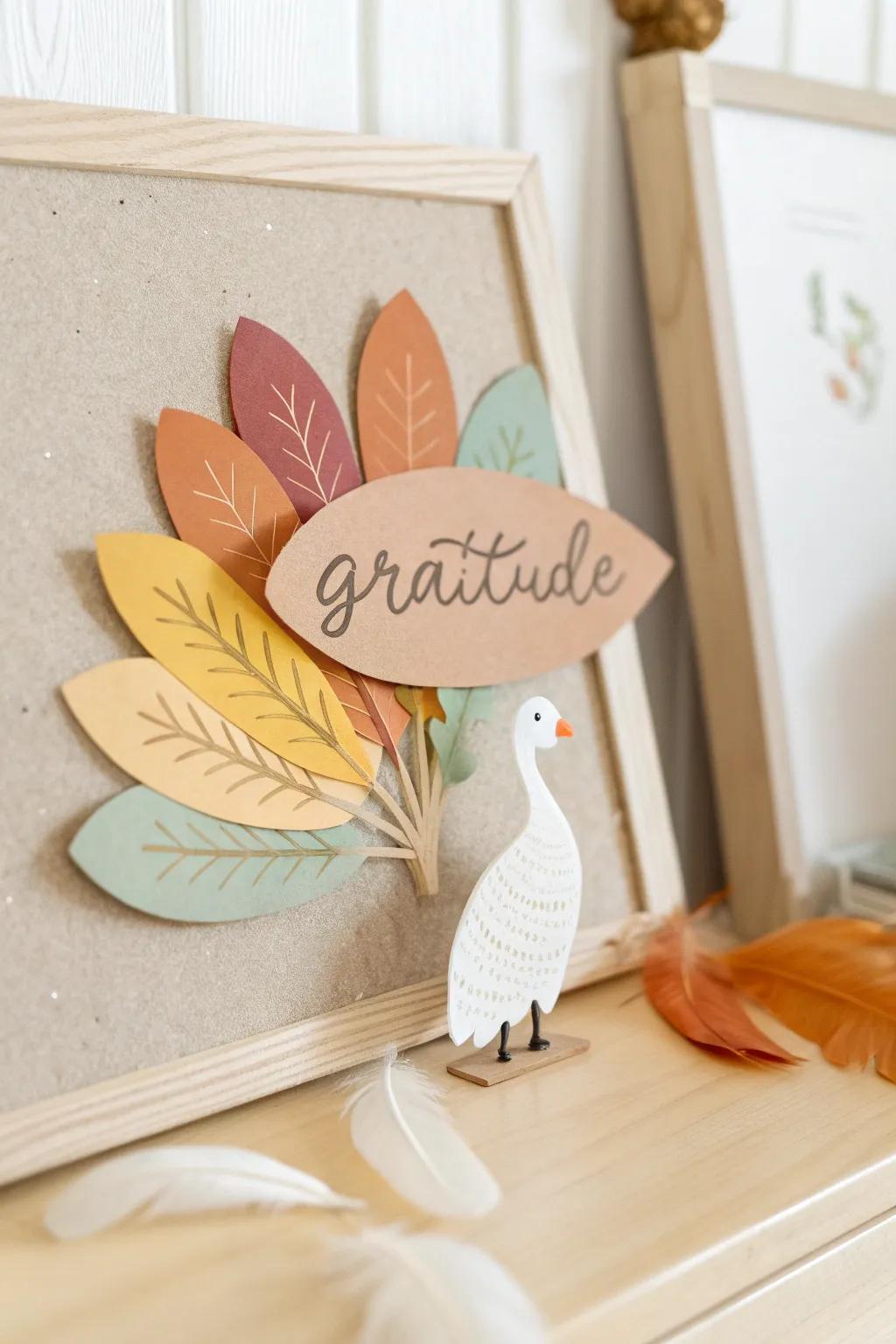 Celebrate gratitude with a touch of minimalist elegance: Thankful Turkey Feathers.