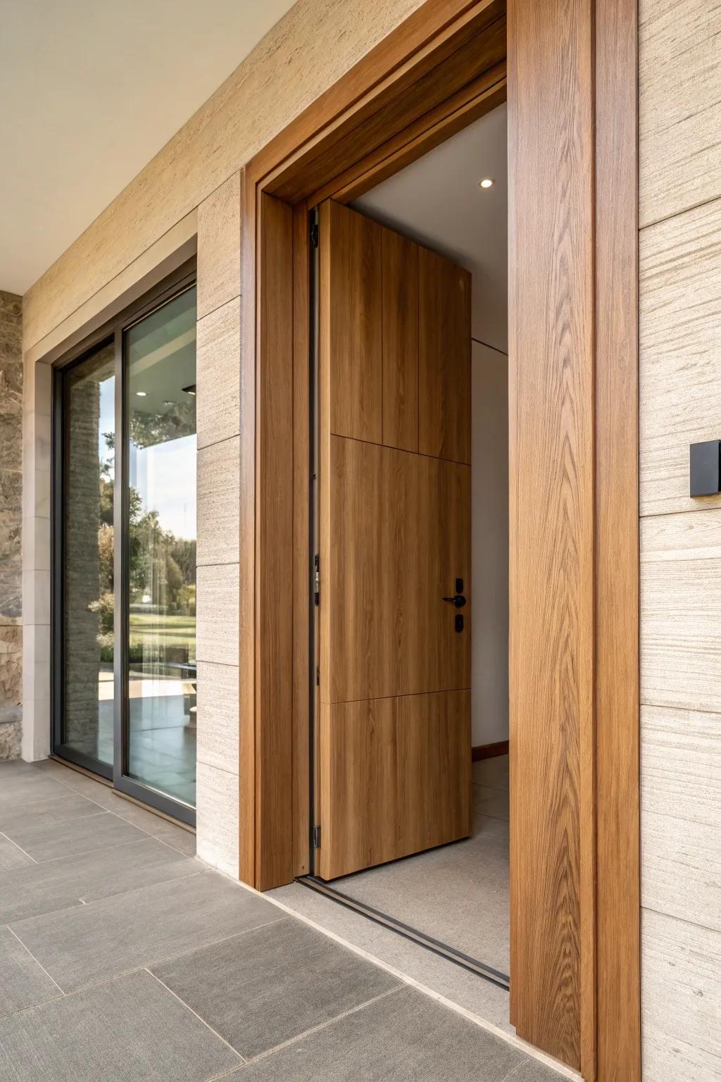 Discover the beauty of simplicity with clean, elegant doorway designs.