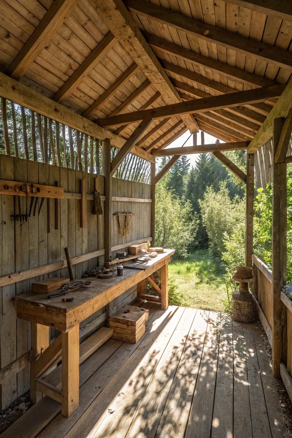 Crafting in Nature: Experience the elegance of an open-air workshop where creativity meets the open sky.