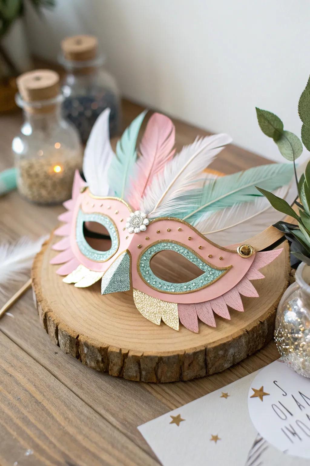Unleash your whimsical side with this enchanting owl mask, perfect for any festive occasion!