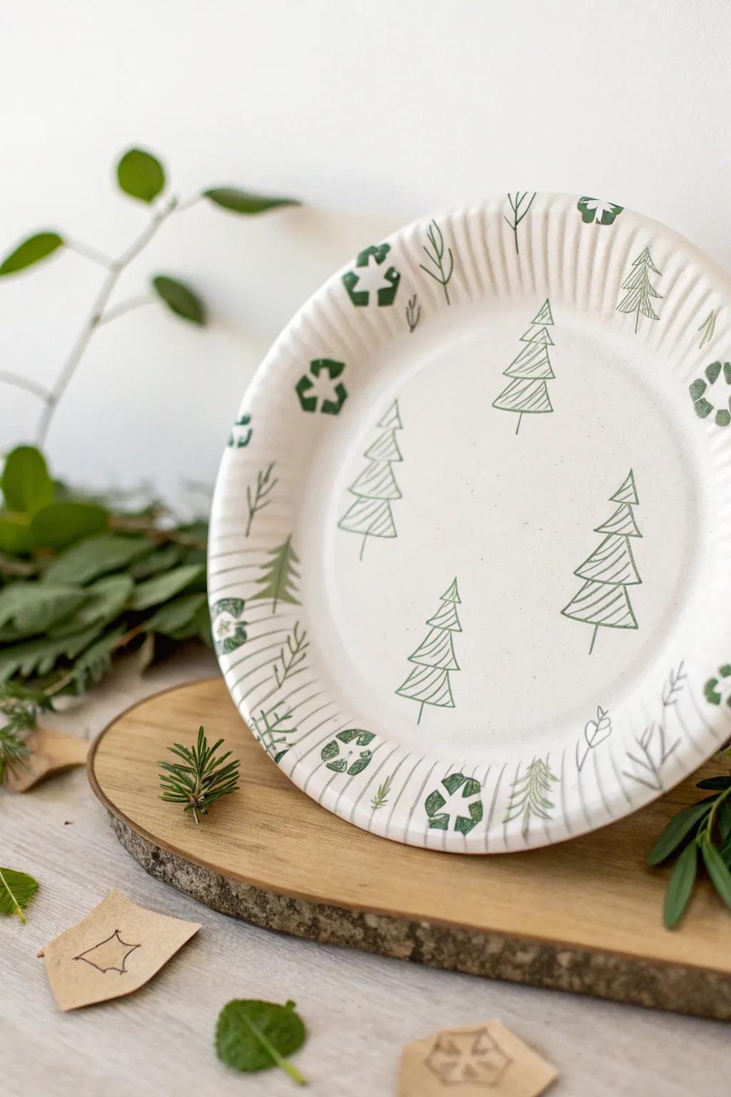 Celebrate the Eco Warrior in style with this beautifully crafted paper plate award, perfect for the planet-conscious friend.