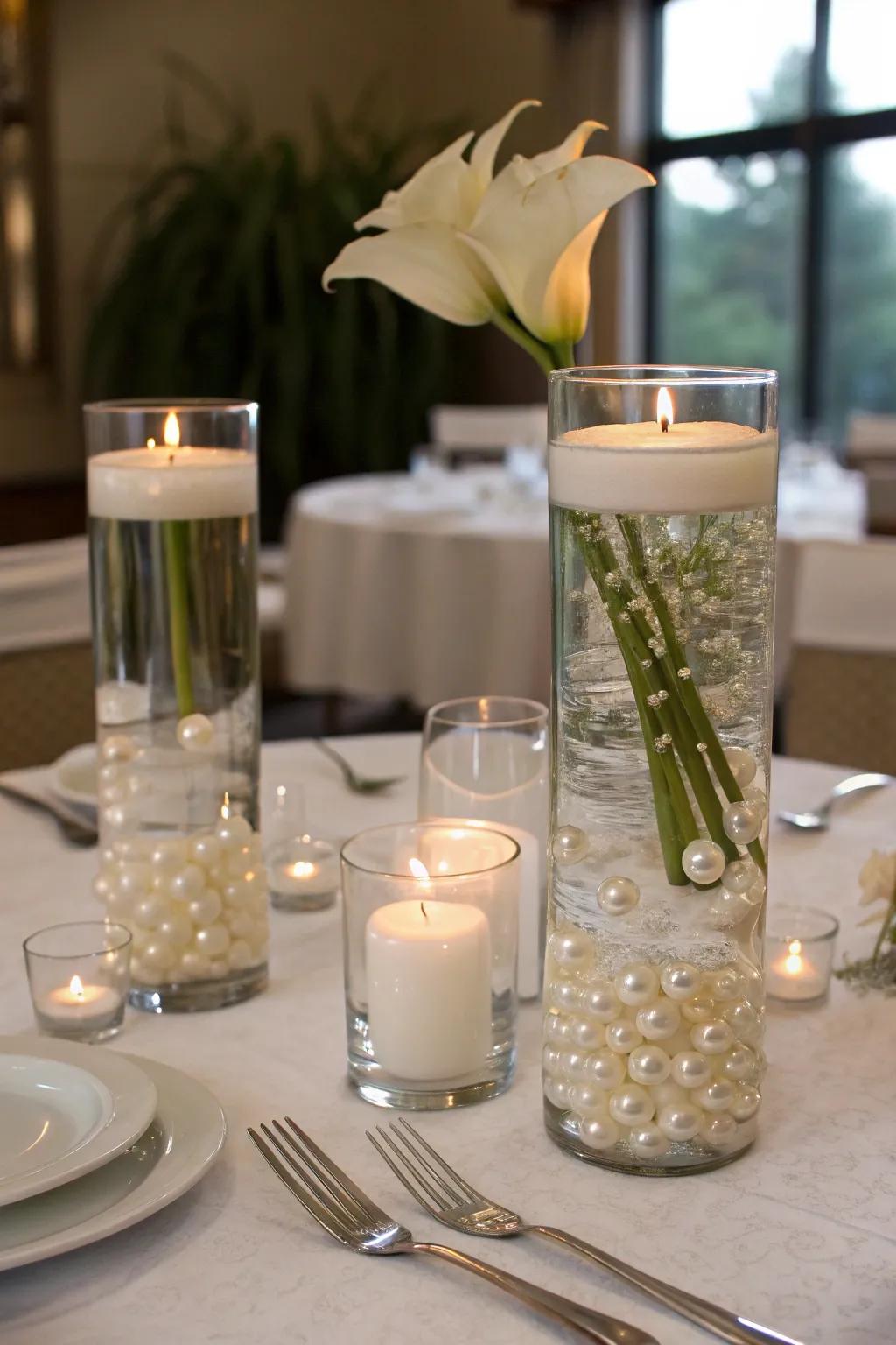 Elevate your dining experience with pearl-infused centerpieces.