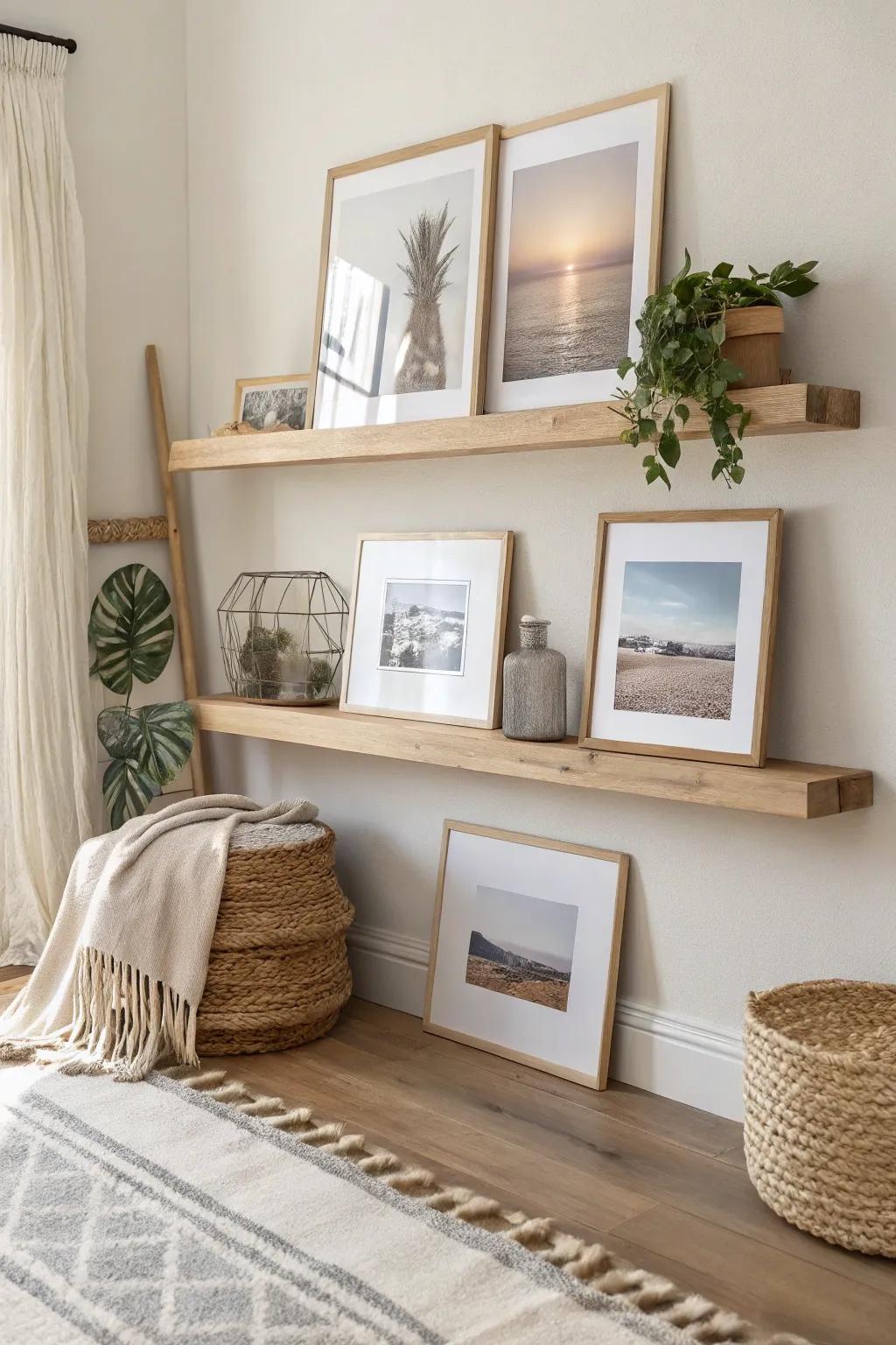 Transform your space with the effortless charm of a floating photo ledge—where simplicity meets creativity.