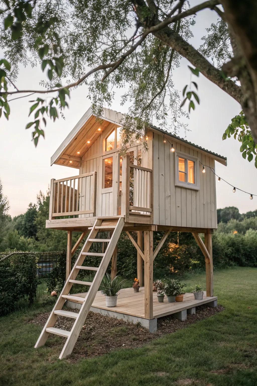 Elevate your child's playtime with this charming minimalist playhouse, where adventure meets simplicity.