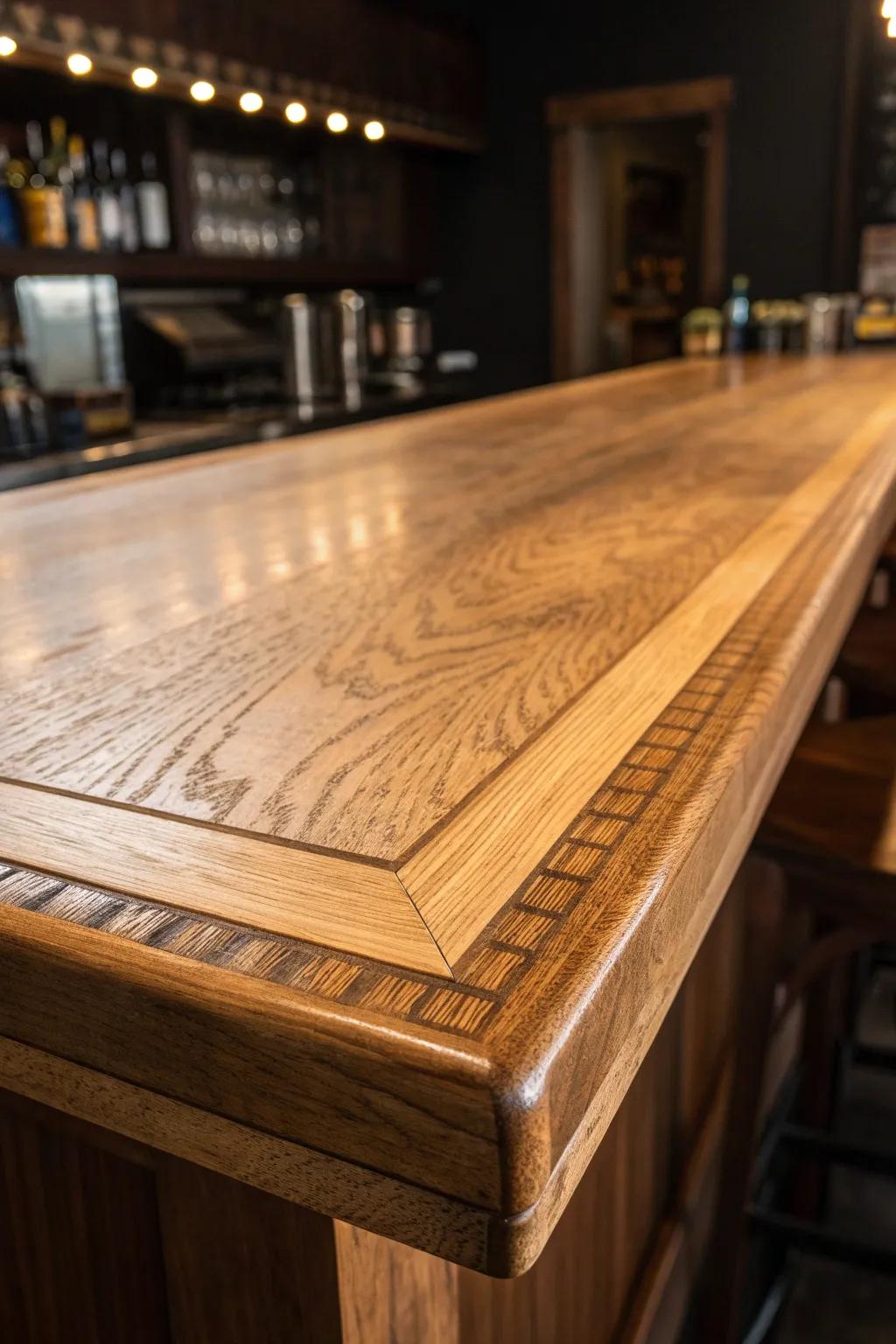 Embrace the elegance of nature with this stunning plywood bar top, where simplicity meets craftsmanship.