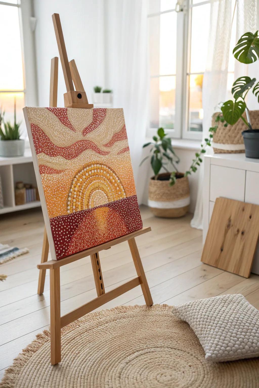 Embrace the dawn with a symphony of dots—where simplicity meets artistry.