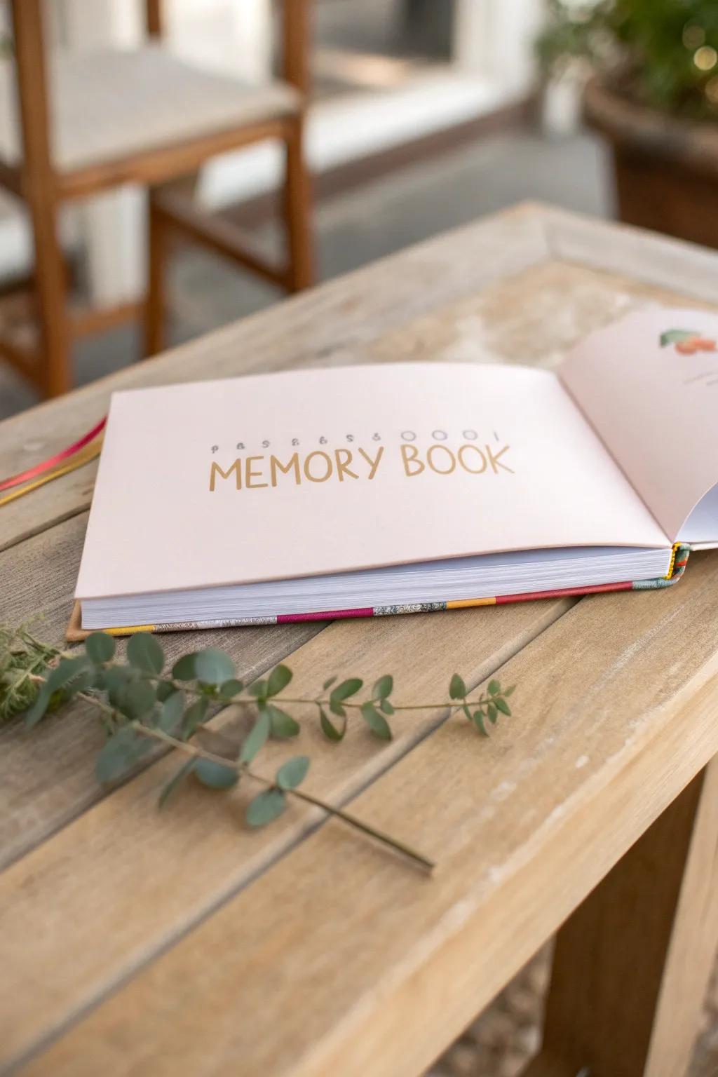 Elegance in Simplicity: Let their creativity take center stage with a minimalist memory book design.