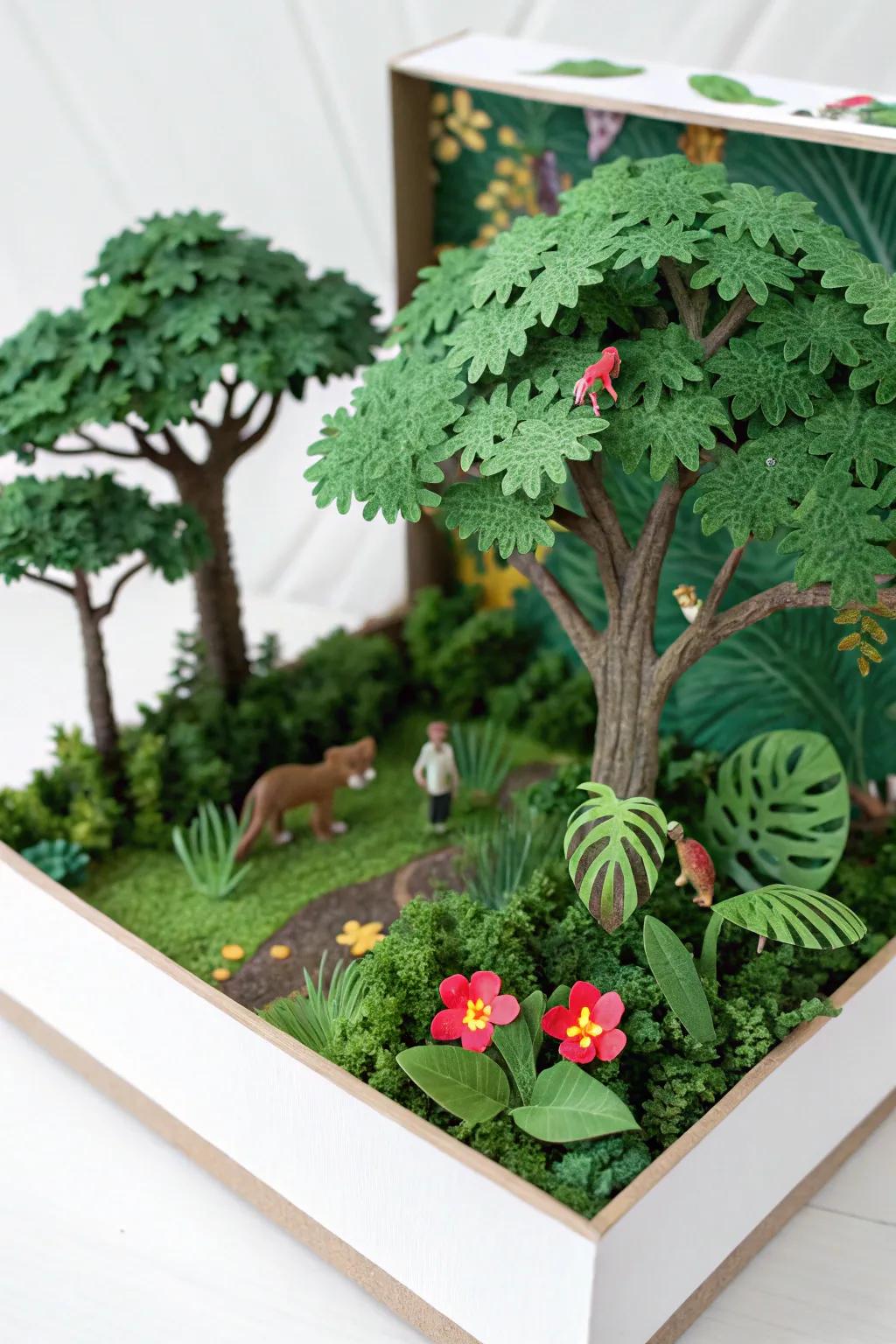 Transform a simple shoebox into a lush rainforest wonderland—where imagination meets craftsmanship.