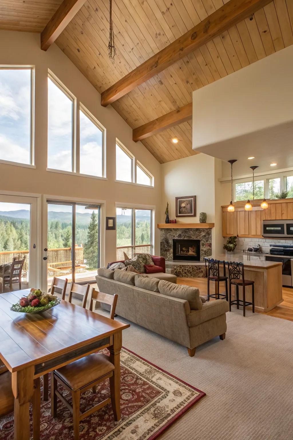 Seamless transitions make ranch style living open and welcoming.