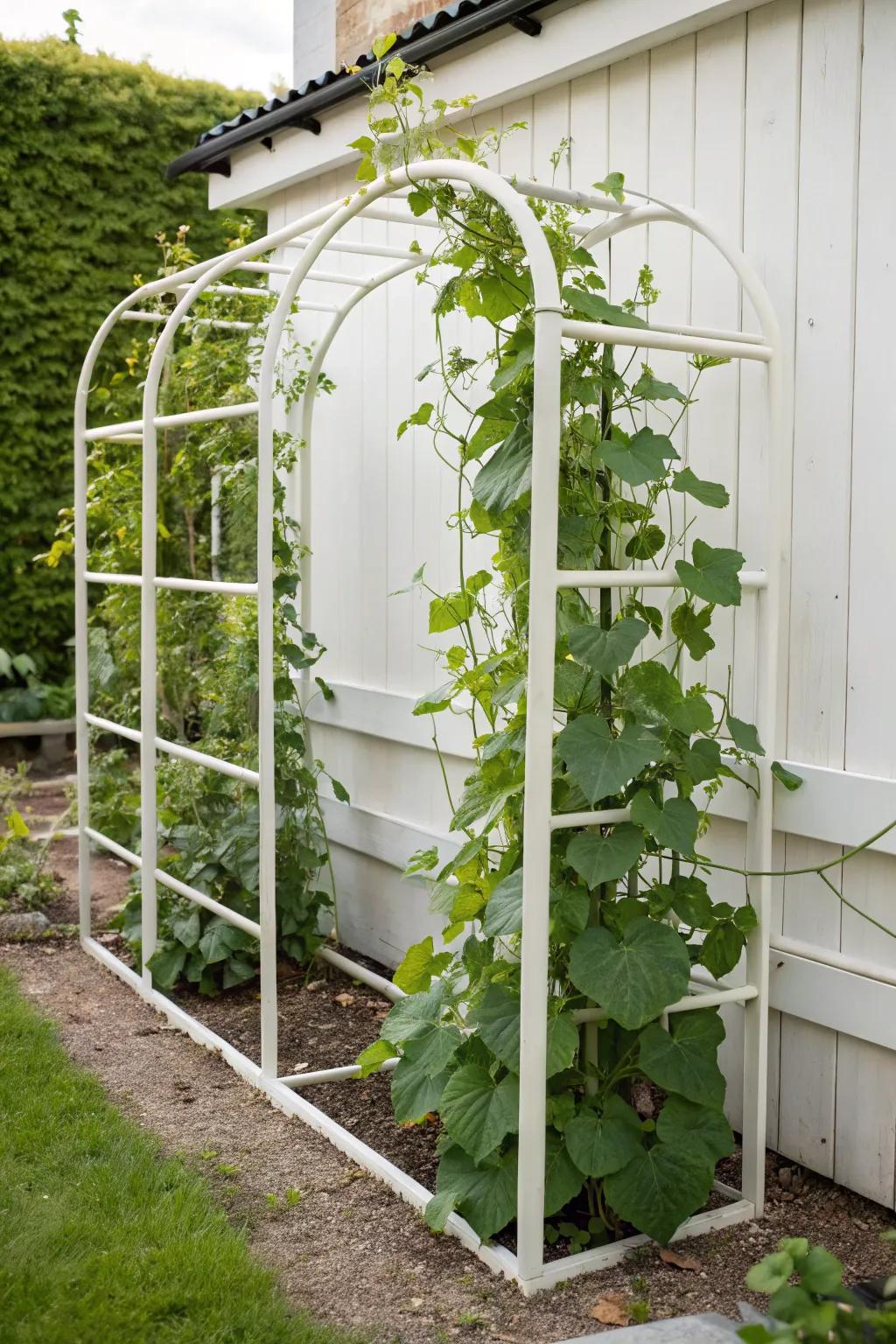 Give your garden a stylish, sustainable makeover with a trampoline trellis!