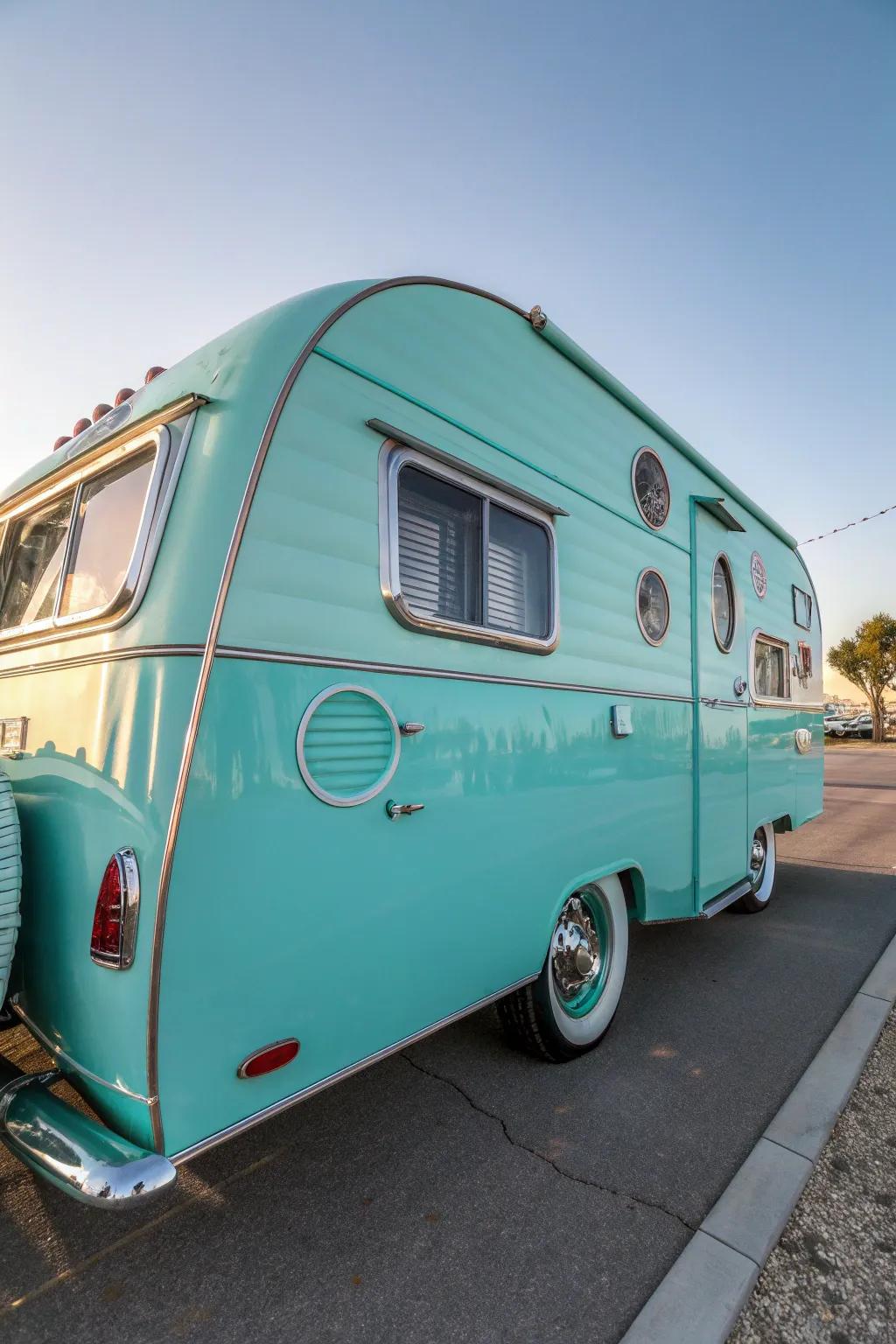 Embark on a timeless journey with this Turquoise Dream, where craftsmanship meets the open road.