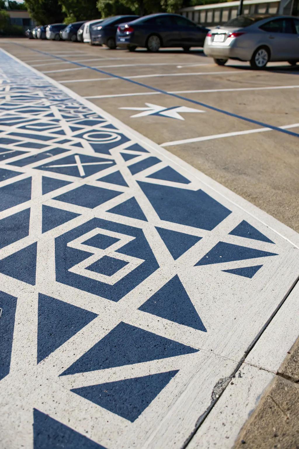 Elevate your parking space with bold geometric elegance!