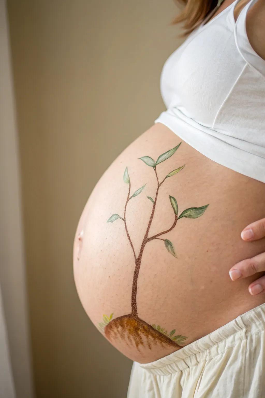 Celebrate new beginnings with a simple yet beautiful sprouting seedling design. 🌱