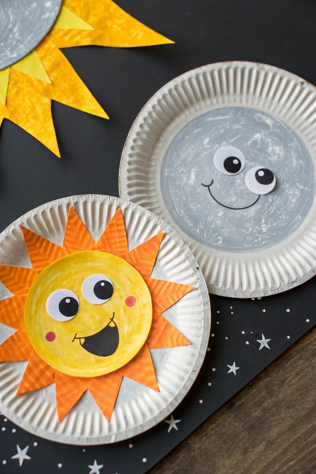 Craft your own celestial wonder: A charming paper plate solar eclipse model that captures the magic of the cosmos.