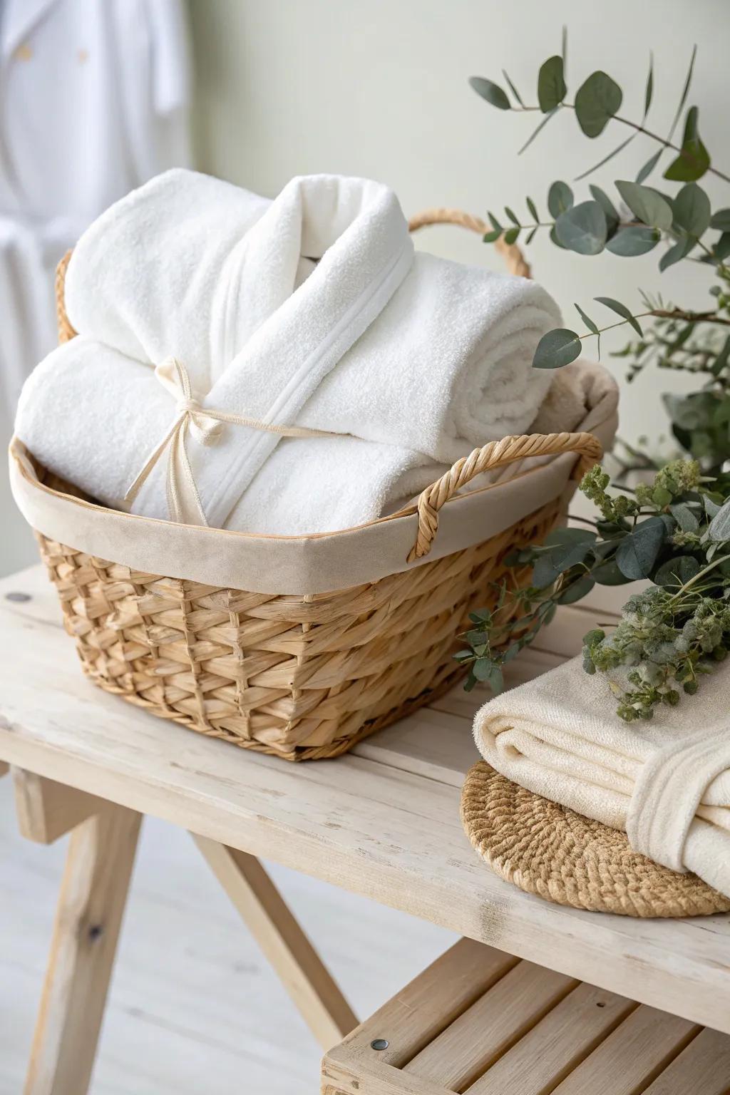 Wrap yourself in luxury with our plush spa essentials, a perfect blend of comfort and simplicity.