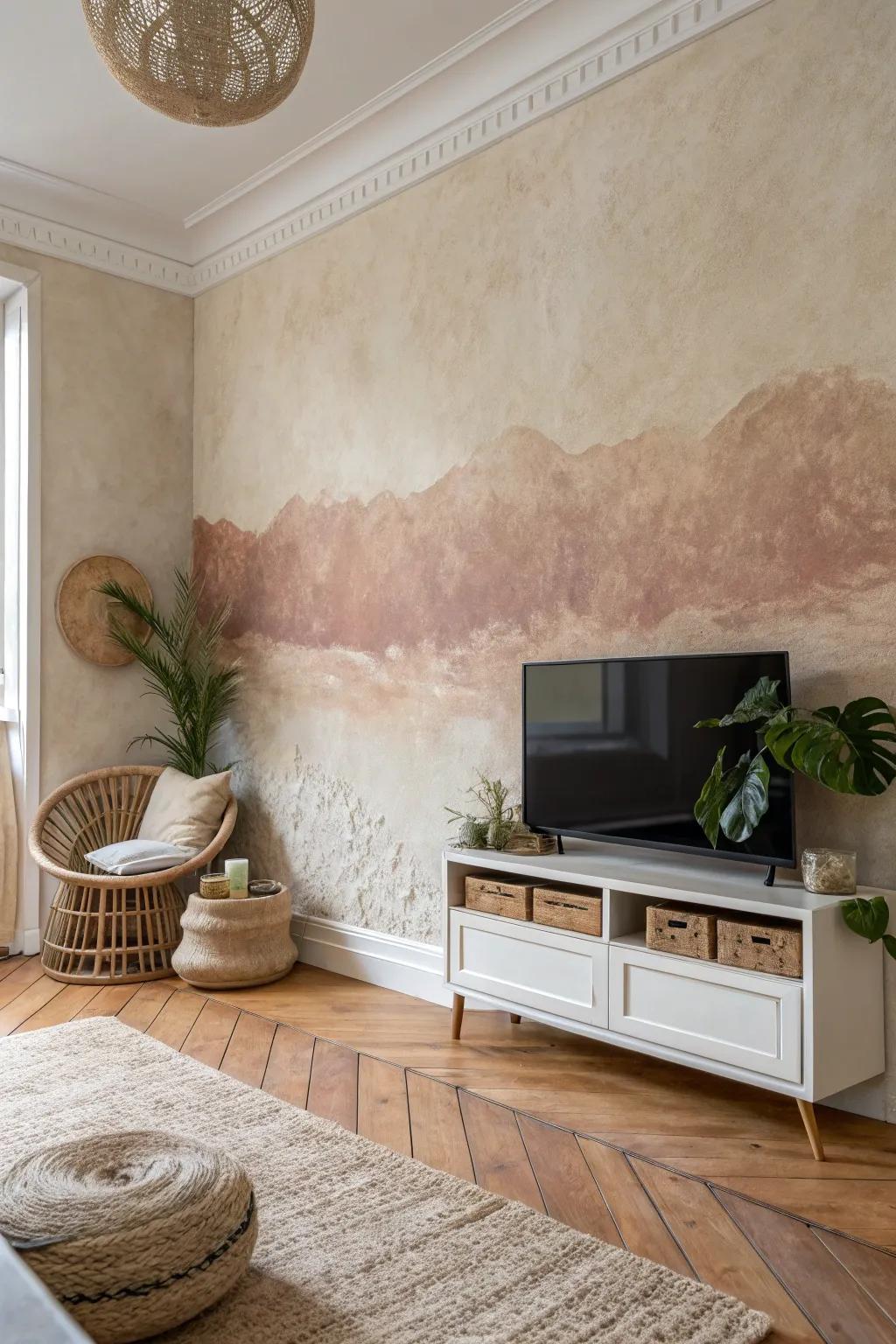 Elevate your space with the art of sponge painting—where simplicity meets natural beauty.