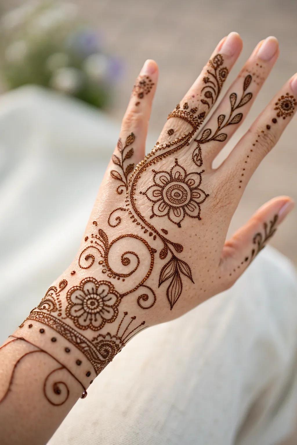 Embrace the art of storytelling with intricate henna designs that captivate the eye and celebrate natural beauty.