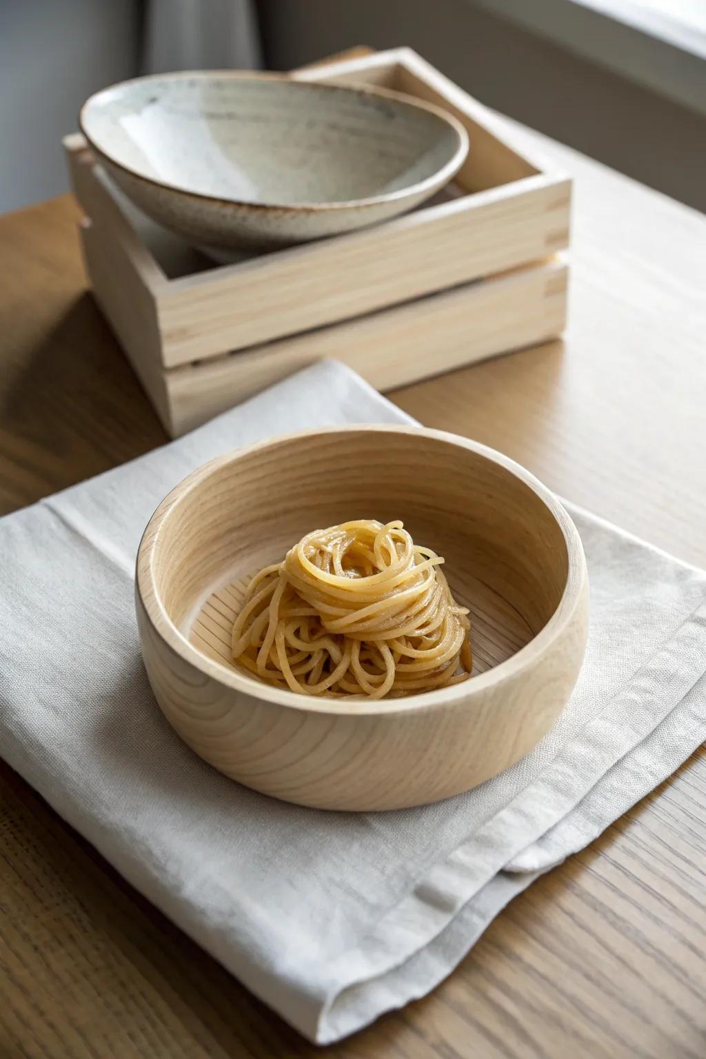 Delightfully eerie 'Spaghetti Brains' - a playful sensory experience blending minimalism with a touch of whimsy.