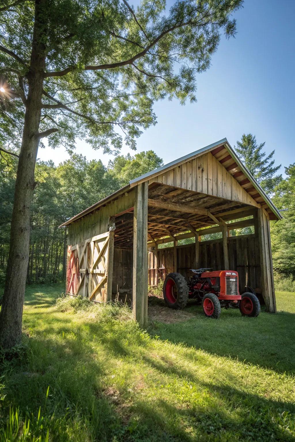 Embrace the open charm: where craftsmanship meets nature.
