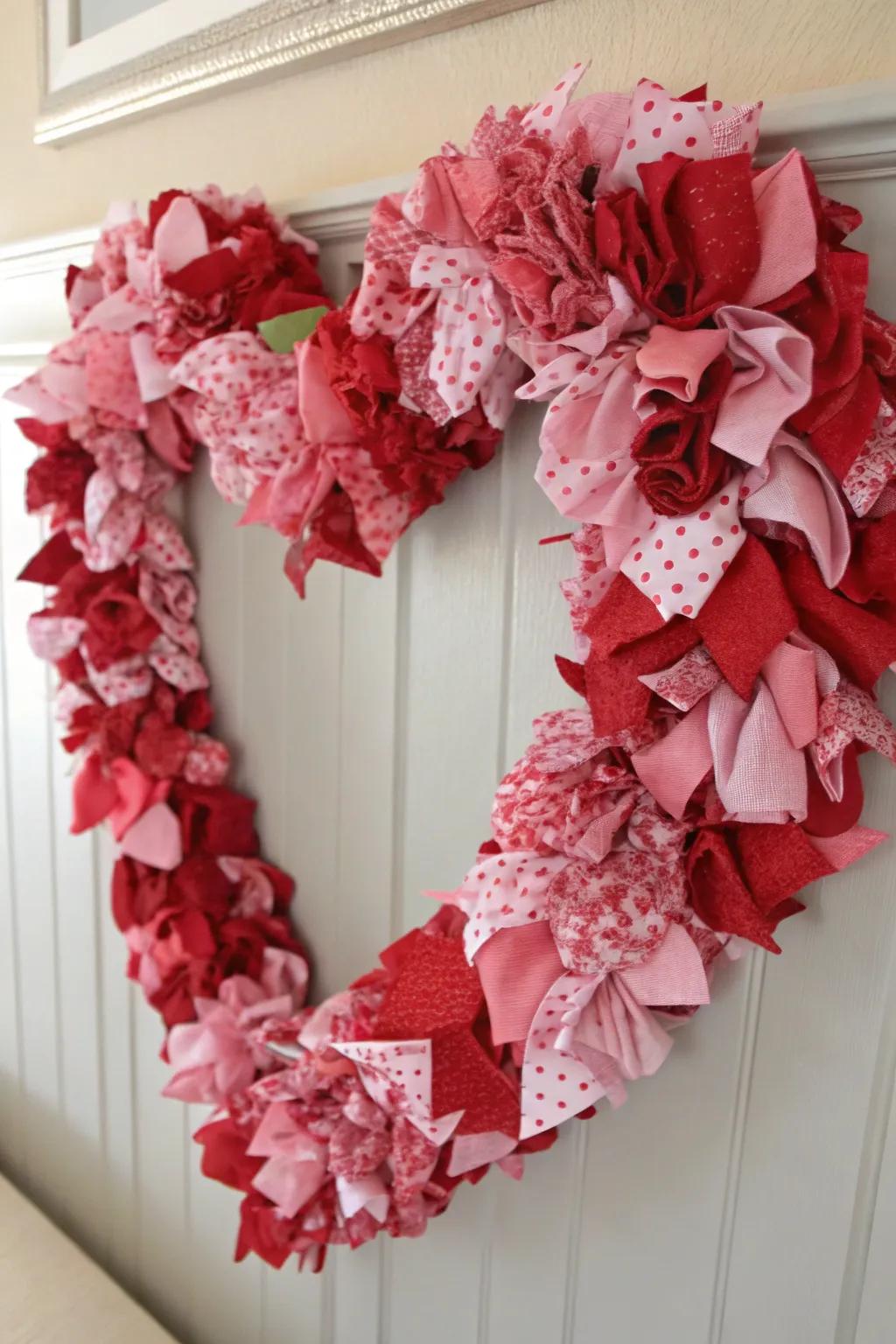 Crafted with Love: A Heart-Shaped Wreath That Weaves Together Simplicity and Playfulness.