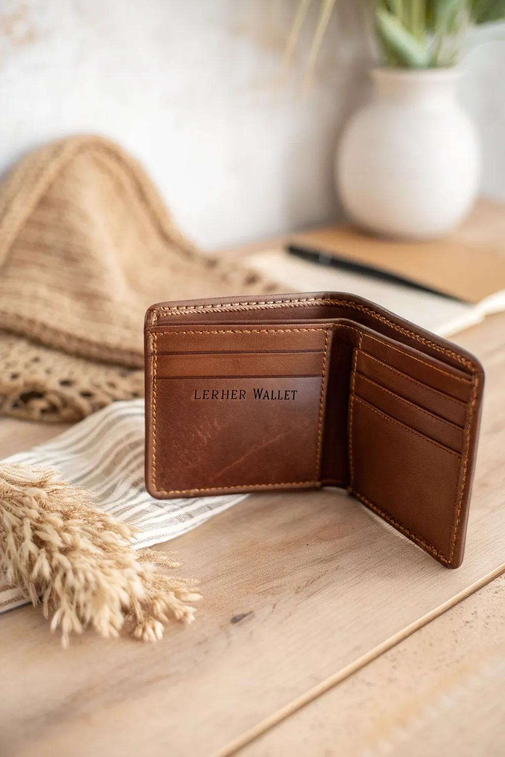 Celebrate your adventures together with a personalized touch. Discover the elegance of a handcrafted leather wallet.