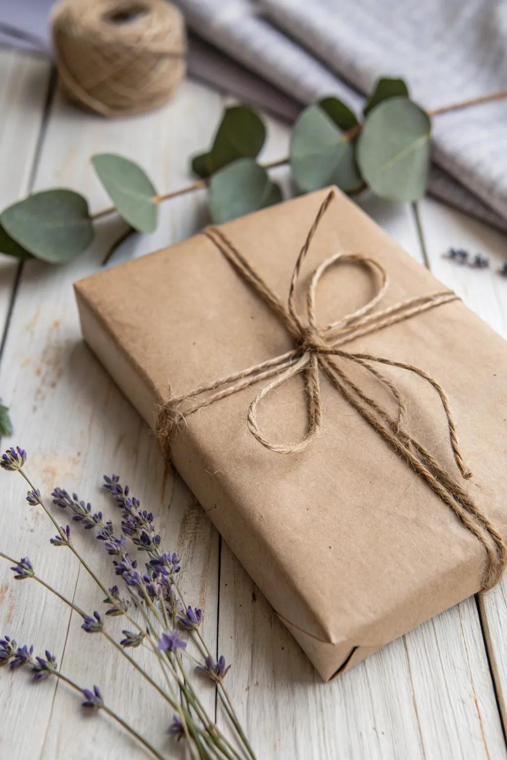 Timeless elegance in every wrap: Discover the art of simplicity with brown paper packages.