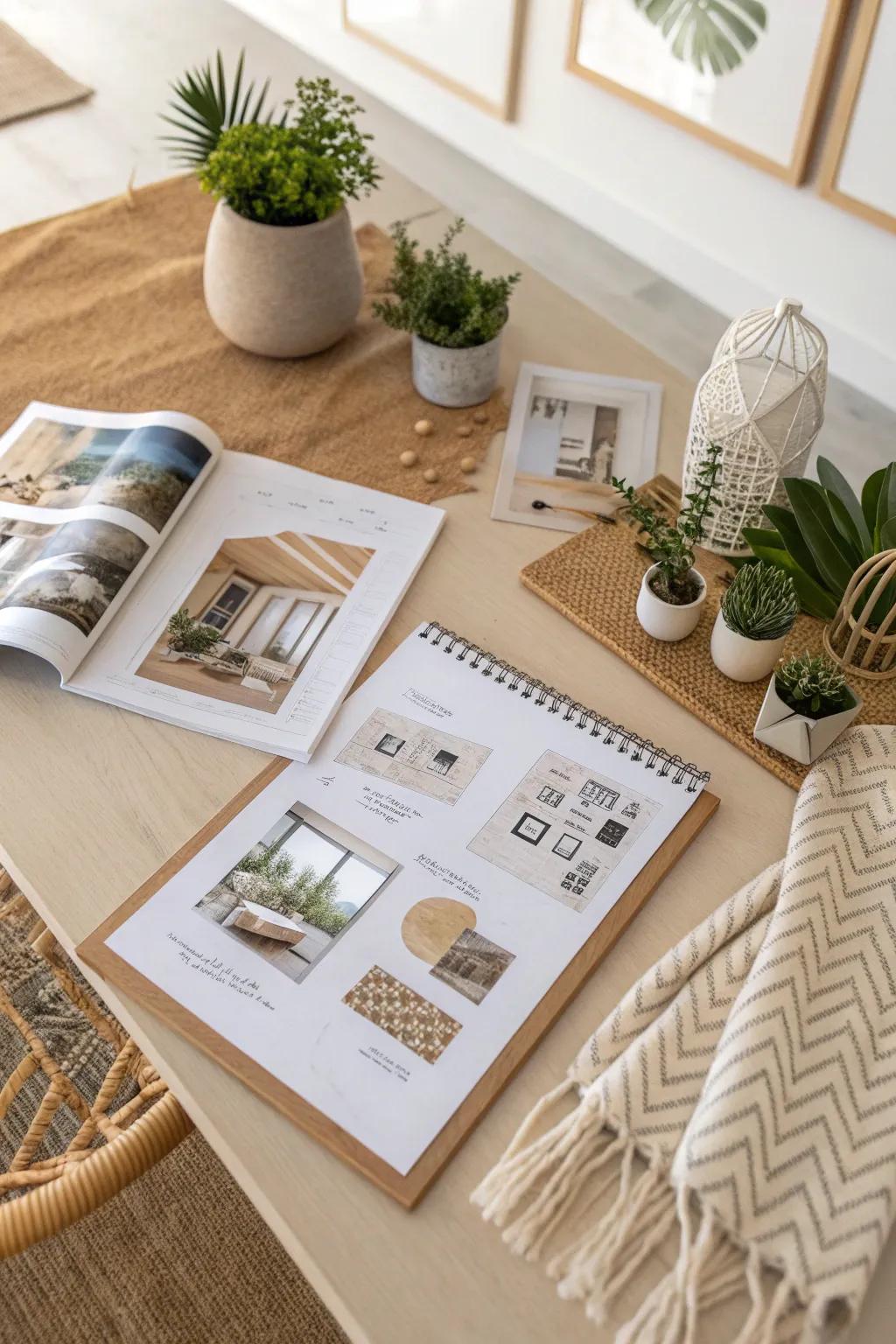 Envision your perfect space with a Dream Home Layout that blends Scandinavian minimalism with boho charm.