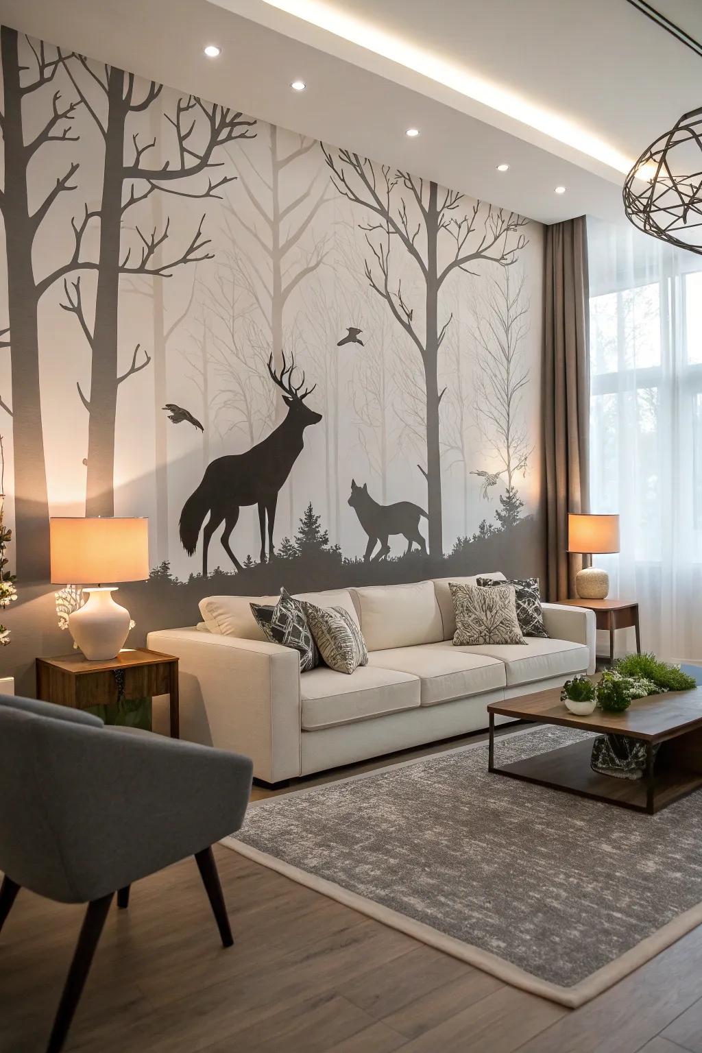 Add whimsy with woodland creature wall art.