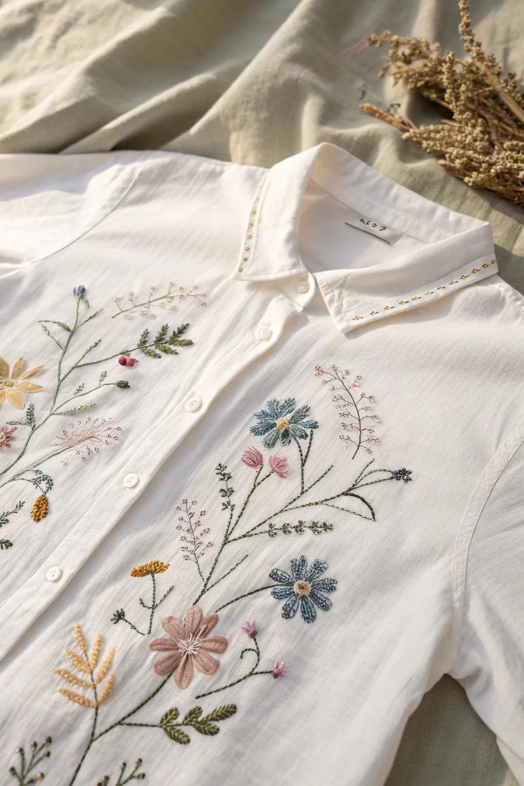 Embrace elegance with this charming floral birthday shirt, perfect for celebrating in style.