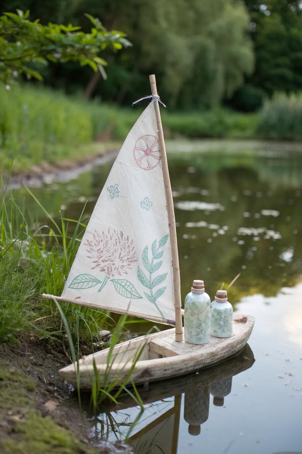 Set sail with style: Transform a simple plastic bottle into a charming boat for your next pond adventure!