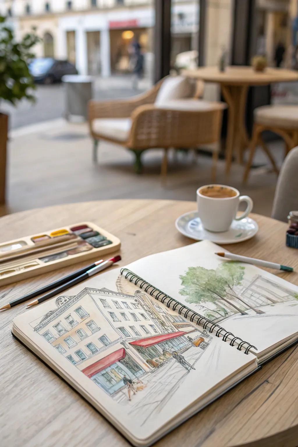 Transform everyday city scenes into timeless art with urban sketches. #ArtInspo #UrbanSketching