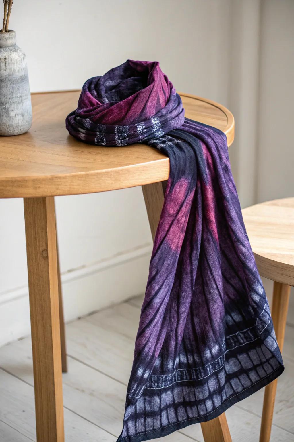 Embrace the enchantment of twilight with this serene tie-dye masterpiece.