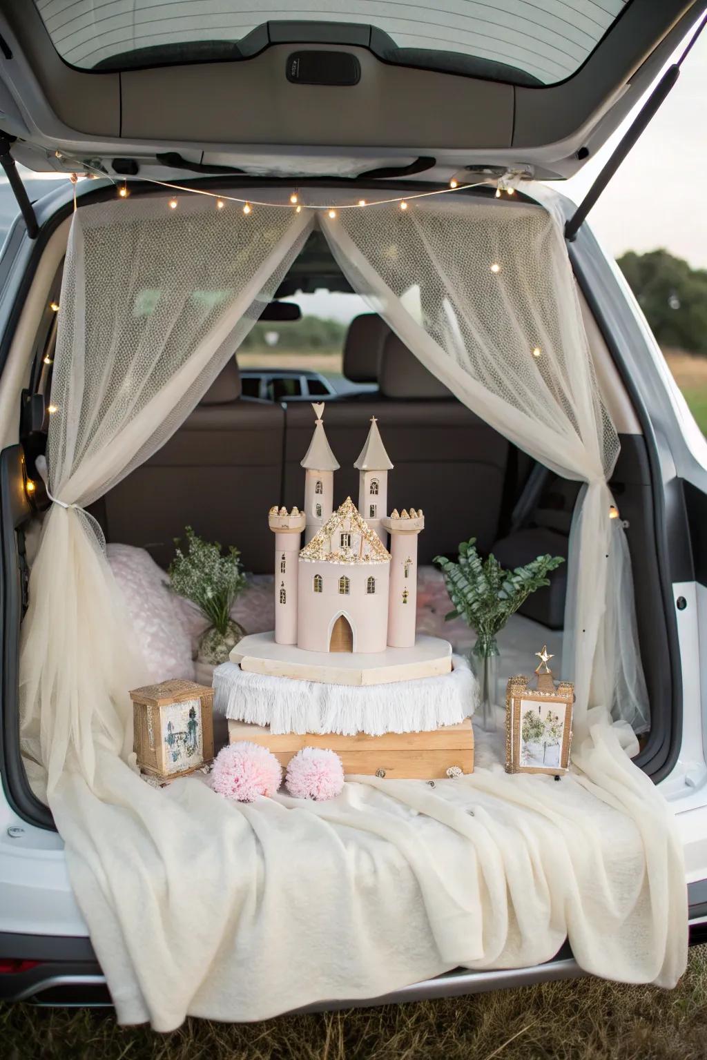 Step into a fairytale kingdom with this enchanting trunk transformation, perfect for little princes and princesses!