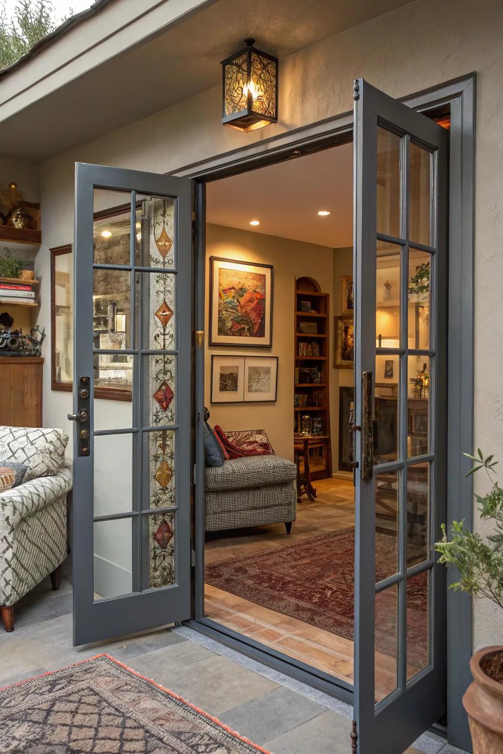 Handcrafted artisan handles add a personal and unique touch to bifold doors.