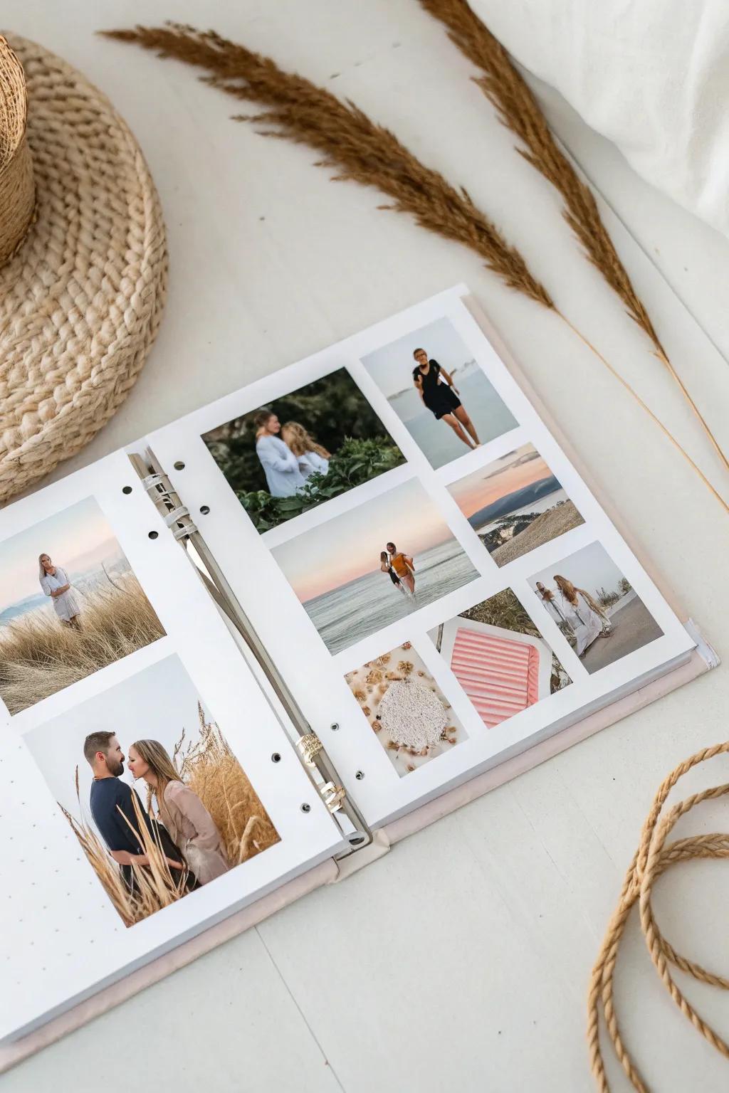 Transform your binder into a personal masterpiece with a collage of cherished memories.