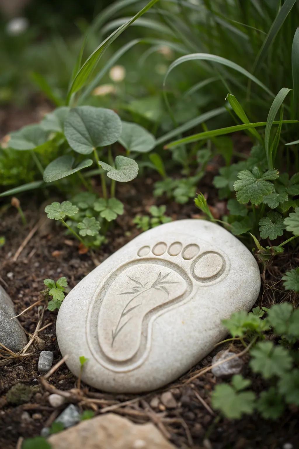 Step into tranquility with a handcrafted footprint garden path.