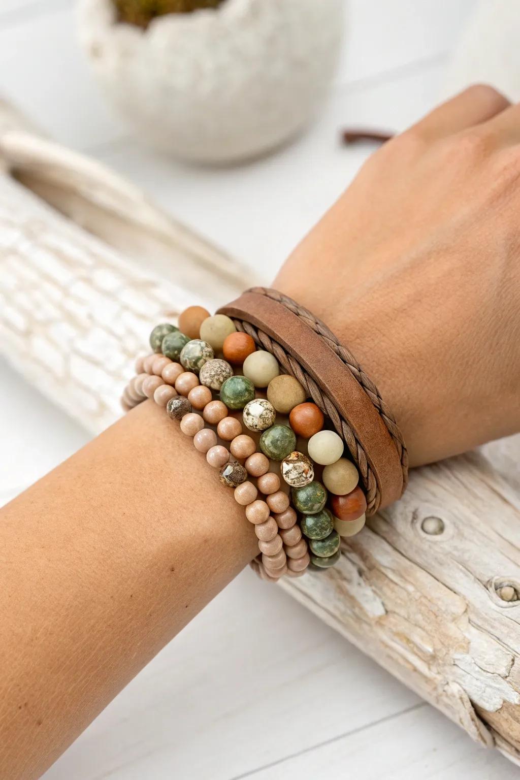 Embrace your inner free spirit with this boho-chic bracelet layering.