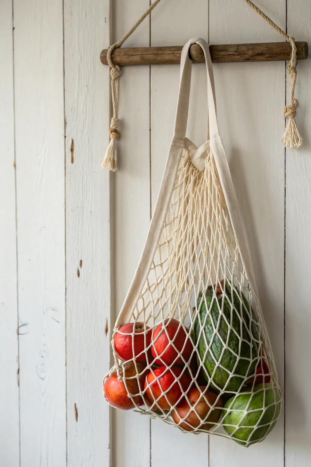 Elevate your camp kitchen with chic mesh bags that blend Scandinavian minimalism with Boho charm.