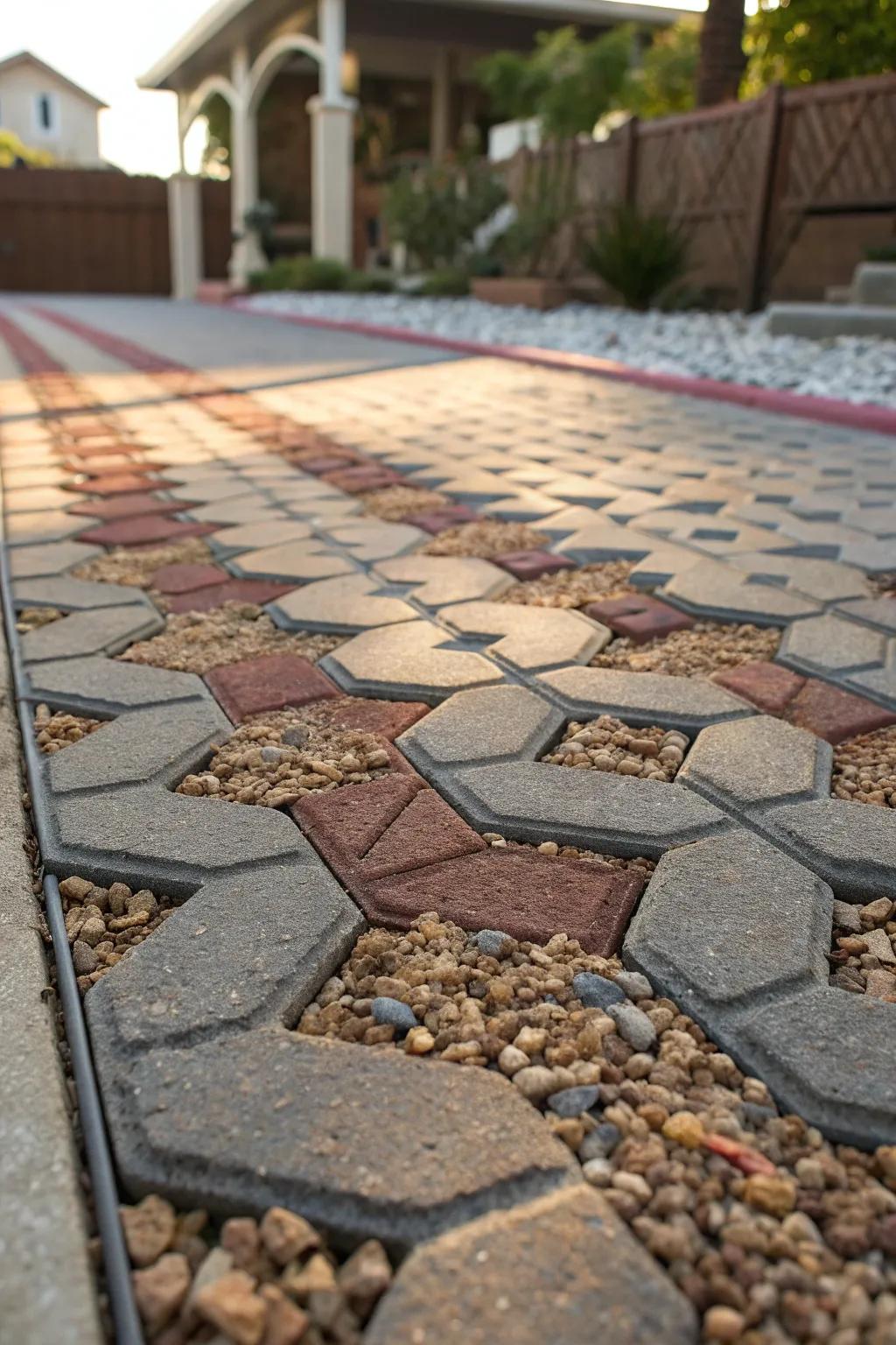 Craftsmanship meets functionality: A permeable driveway that blends beauty with practicality.